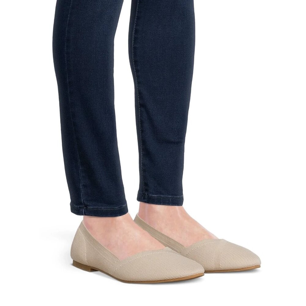Time and Tru Women's Knit Ballet Flats, Size 8, Slip-On, Medium Width, Flat Heel - Picture 5 of 6